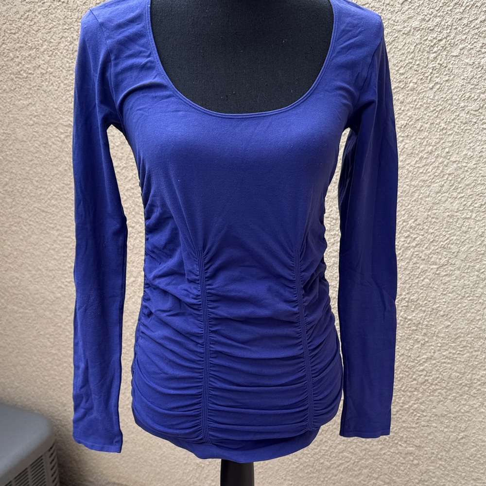 Women's Blue Long Sleeve Top